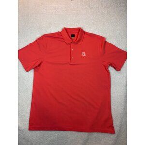 Greg Norman Classic Red Polo Shirt XL Play Dry 1959 Logo Embroidered Golf Style